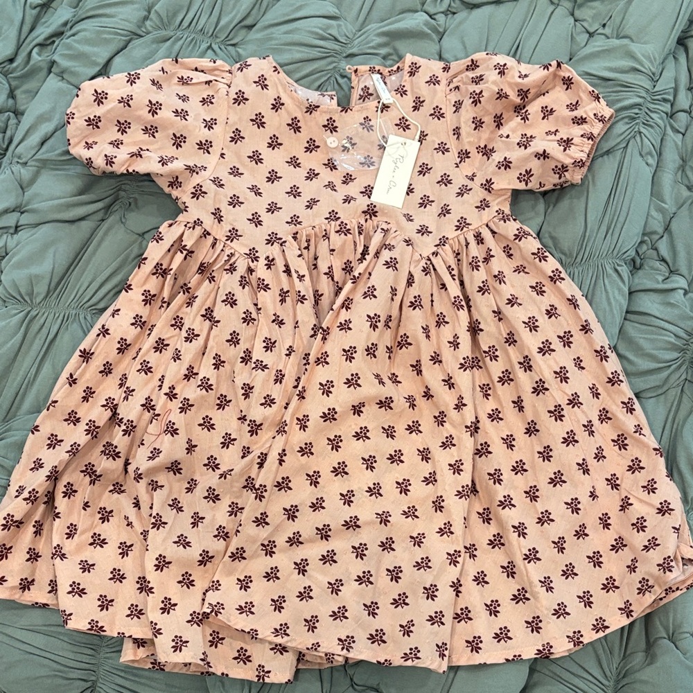Rylee + Cru Mauve Floral Kids Dress